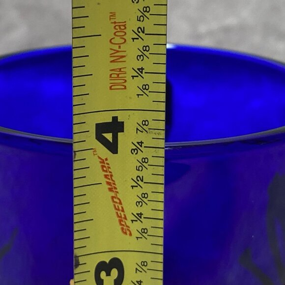 Vintage Boeing Cobalt Blue Glass Mug With Gold Trim - Picture 9 of 13